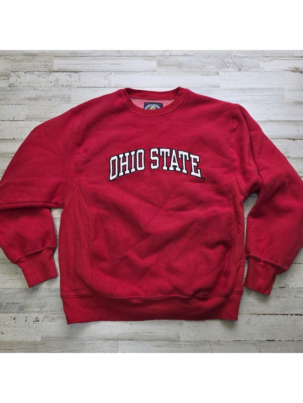 VTG Ohio State Sweatshirt Steve And Barry's Embroidered Spell Out Red XS